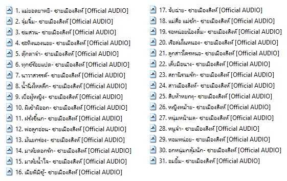 ชาย เมืองสิงห์ Official AUDIO (ร้องใหม่ ดนตรีใหม่)