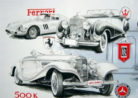 Old Cars in Fine Art  Wallpapers 3