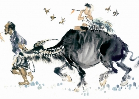 ภาพวาดภู่กันจีน สวยงามมาก ชุด  ลีลาท่าทางชาวจีน 2