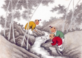 ภาพวาดภู่กันจีน สวยงามมาก ชุด การเล่นเด็กจีน 3