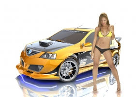 Beautiful Girls and Cars Wallpapers 3